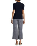Tolleree B Short-Sleeve Cashmere Sweater
