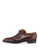 Arca Calf Leather Derby Shoe, Dark Burgundy