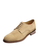 Carter Grand.OS Plain-Toe Suede Oxford, Milkshake (Tan)