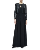 Wide-Leg Pants with Pleated Front