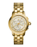 37mm Tory Stainless Chronograph Golden Bracelet Watch