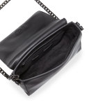 Adley Leather Shoulder Bag, Black