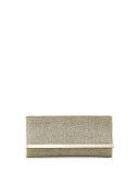Milla Large Glitter Day Clutch Bag, Platinum