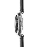 41mm Runwell Leather Watch, Black 