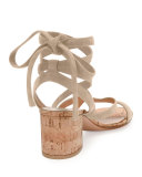 Janis Low Suede Lace-Up Sandal