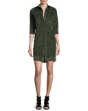 Camo-Print Corduroy Dress