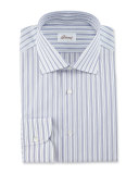 Bold-Stripe Dress Shirt, Navy/White