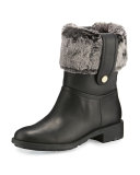 Breene Faux-Fur Boot, Black