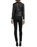 Leather Motorcycle Jacket, Black