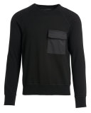 Aviator Chest Pocket Sweatshirt, Black