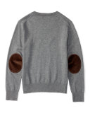 Melange V-Neck Pullover Sweater, Size 2-7