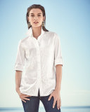 Sequined-Front Easy Shirt 