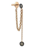 Colors 14K Rose Gold Chain Earring with Champagne Diamonds, Each