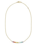 18K Rock Candy 11-Stone Necklace in Summer Rainbow, 18"L