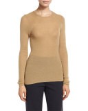 Cashmere Ribbed Crewneck Top