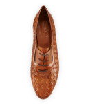 Nadir Woven Leather Oxford, Camel