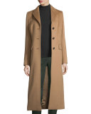 Long Camel-Hair Coat, Caramel