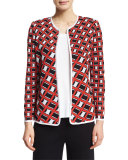 Graphic-Print Short Jacket 