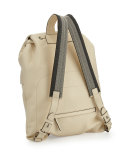 Calfskin Backpack w/ Monili Straps, Vanilla