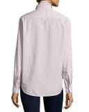 Eileen Button-Front Shirt, Dusty Pink