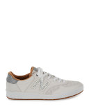 Men's CRT300v1 Leather Trainer Sneaker, White/Tan