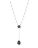 925 Lollipop Pear-Shaped Y-Drop Necklace with Diamonds