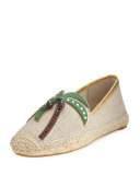 Castaway Canvas Flat Espadrille, Neutral