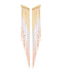 Three-Tone Fringe Duster Earrings