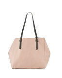 Izzy Unlined Tote Bag, Rose Cloud/Black