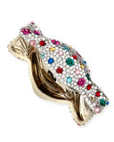 Polka Dots Crystal Candy Pillbox, Silver Multi