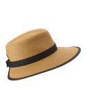 Sun Crest Woven Sun Hat, Natural/Black