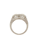 Estate Art Deco Two-Stone Diamond Ring, Size 7