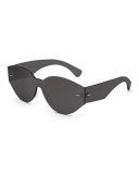 Tuttolente Drew Mama Oval Sunglasses, Black