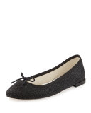 Cendrillon Crystal Ballerina Flat, Black Diamond