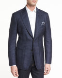 Buckley Base Check Sport Jacket, Navy