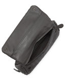 Intrecciato Small Chain Crossbody Bag, Gray