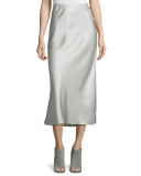 Kristina Silk Slim Midi Skirt