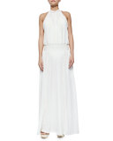 Neo Bohemia Lace High-Neck Maxi Dress