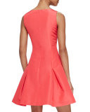 Sleeveless Flared Party Dress, Poppy