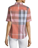 Short-Sleeve Cotton Check Shirt 