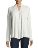 Silk/Organic Cotton Ribbed Cardigan