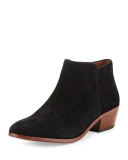 Petty Suede Ankle Boot, Black