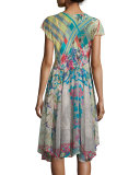 Flaire Fields Printed Slip Dress