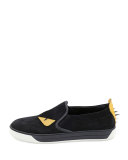 Monster Slip-On Sneaker, Black 