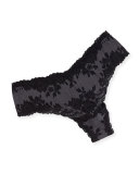 Italia Low-Rise Thong, Black
