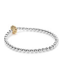 Icon Sterling Silver Caviar Ball Bracelet, Size Medium
