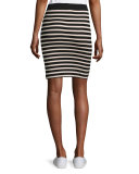 Striped Jersey Pencil Skirt