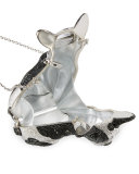 Fred French Bulldog Crystal Clutch Bag, Silver