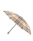 Sustainable Trafalgar Check Folding Umbrella, Camel