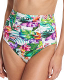 Floral-Print Ultra High-Rise Swim Bottoms